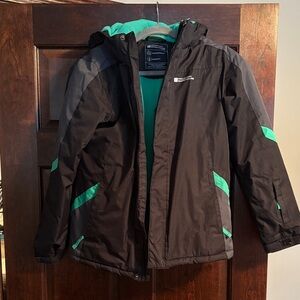 Children's Outdoor Adventure Raincoat - Black and Green